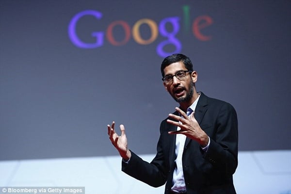 Chief Executive Officer (CEO) Google Sundar Pichai/Dailymail