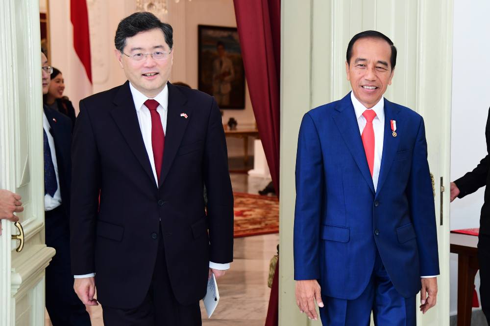  Jokowi Terima Kunjungan Menlu China Qin Gang, Bahas Kerja Sama Kedua Negara