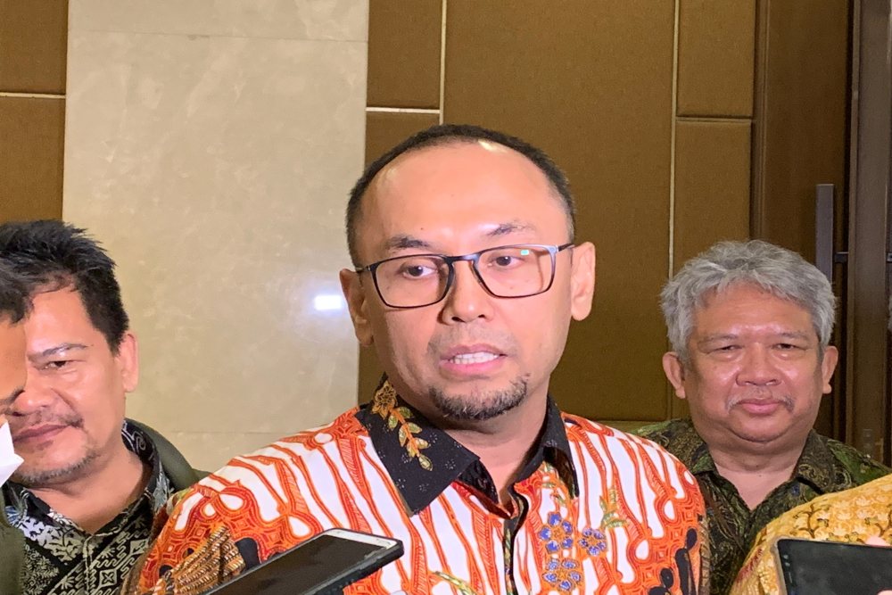 Ketua PPATK Ivan Yustiavandana usai mengikuti agenda Rapat Koordinasi Tahunan PPATK di Hotel Sultan, Jakarta Pusat, Kamis (19/1/2023). JIBI/Bisnis- Szalma Fatimarahma