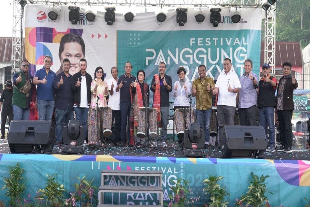 PT Pegadaian bersama sejumlah perusahaan BUMN lainnya, menggelar acara Festival Panggung Rakyat BUMN di kawasan Danau Toba/Istimewa