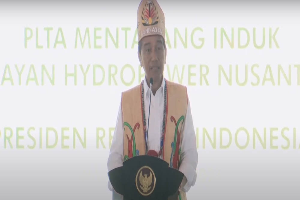  Jokowi Happy Konstruksi PLTA Mentarang Senilai Rp40 Triliun Resmi Dimulai