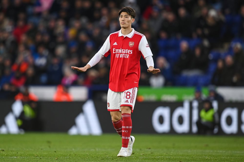 Pemain bertahan Arsenal asal Jepang, Takehiro Tomiyasu/Reuters