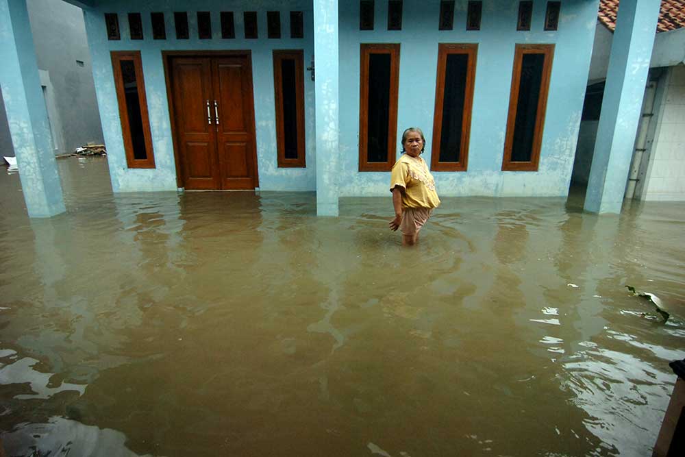  Banjir di Tegal Belum Surut Akibat Tingginya Curah Hujan