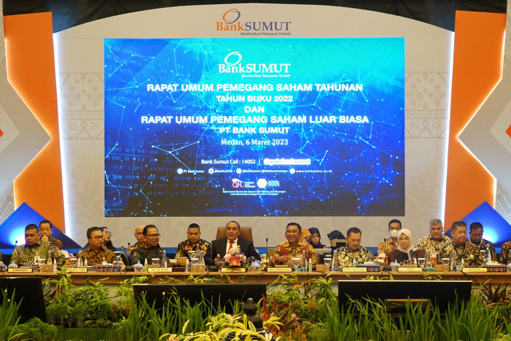  Bank Sumut Bagikan Dividen Rp560,5 Miliar ke Pemegang Saham