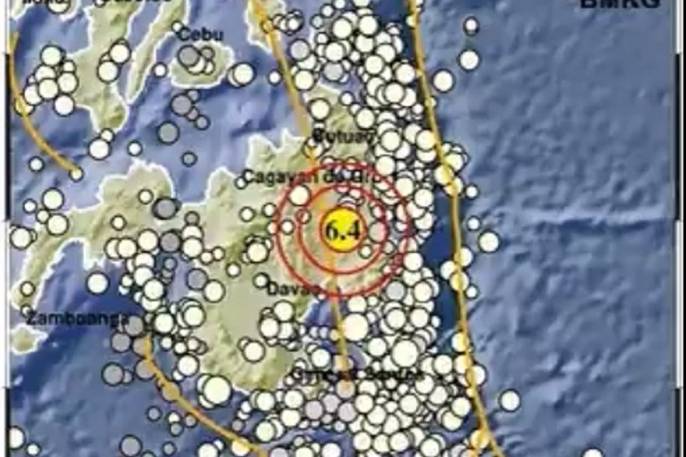 Gempa magnitudo 6,4 mengguncang Melonguane, Sulawesi Utara/BMKG.