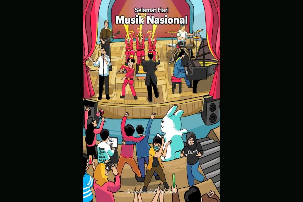  Peringati Hari Musik Nasional, Jokowi Dukung Kemudahan Izin Konser