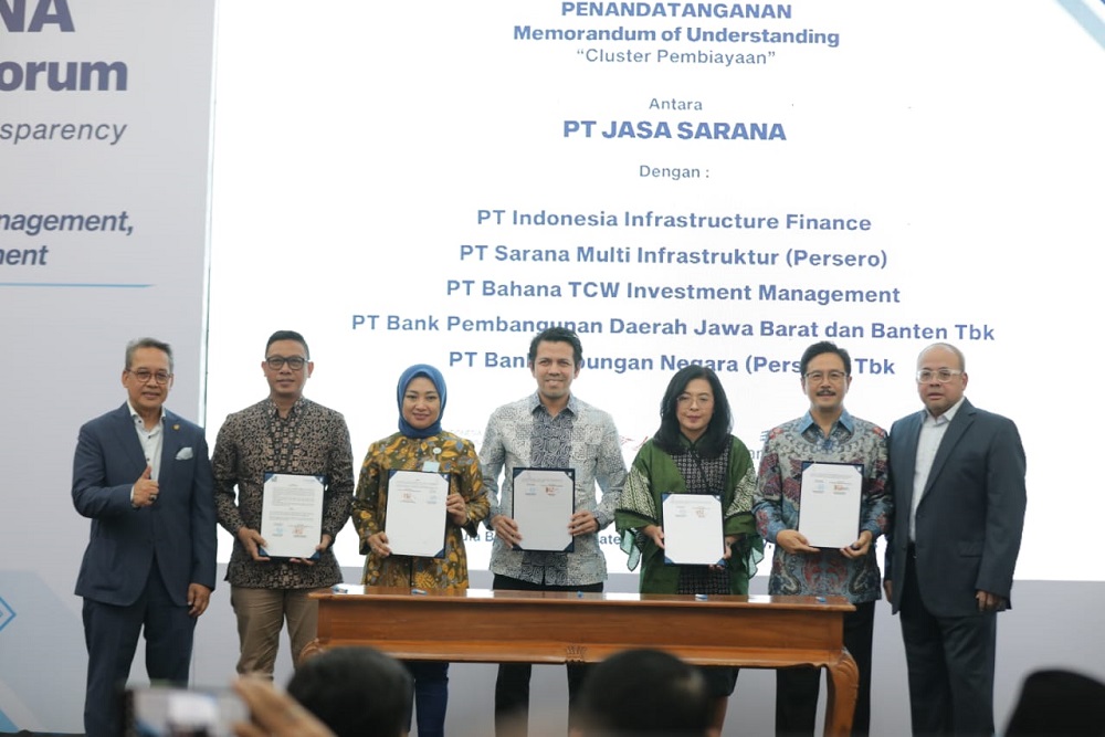 PT Bahana TCW Investment Management sekaligus anak usaha dari Holding BUMN Asuransi dan Penjaminan (Indonesia Financial Group-IFG) bersama BUMD Jawa Barat Jasa Sarana menandatangani nota kesepahaman. 