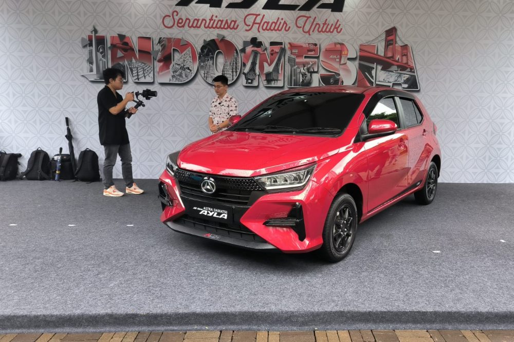 Daihatsu meluncurkan All New Astra Daihatsu Ayla Model di Jakarta, Rabu (15/2/2023)./Bisnis-Anshary Madya Sukma.