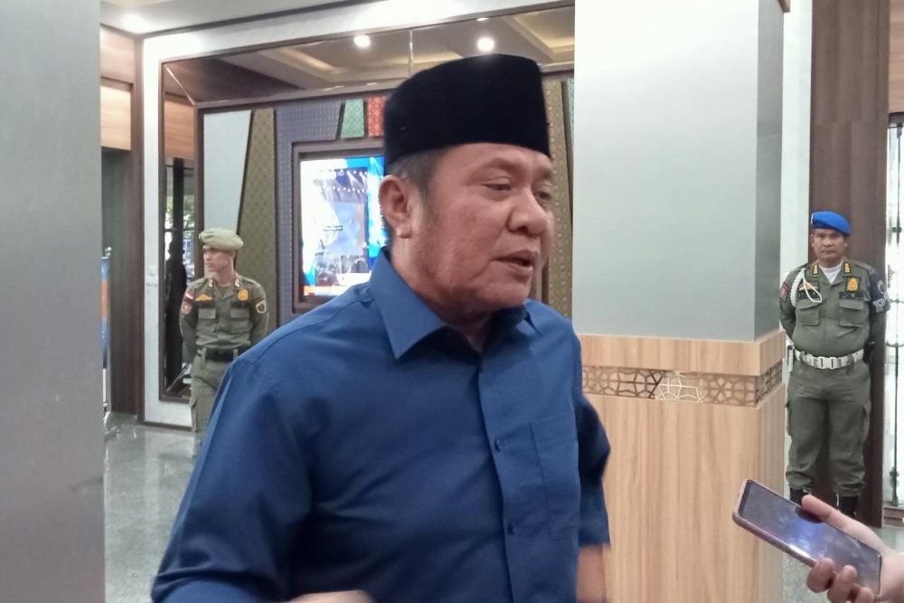 Gubernur Sumatra Selatan (Sumsel) Herman Deru. Bisnis/Husnul Iga Puspita