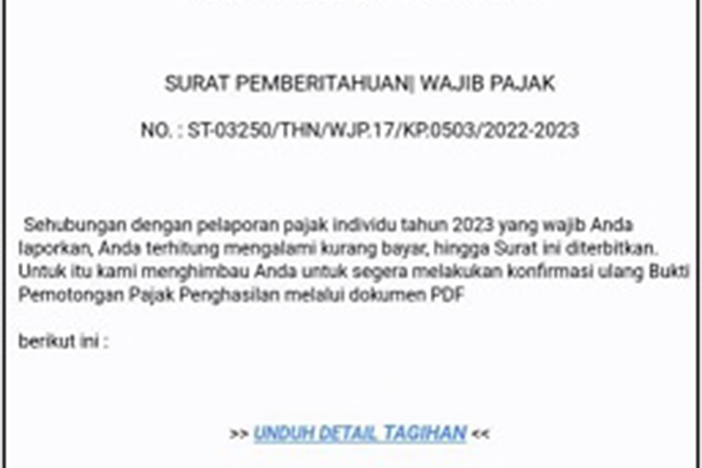  Hati-Hati, Modus Penipuan Berkedok SPT Format PDF