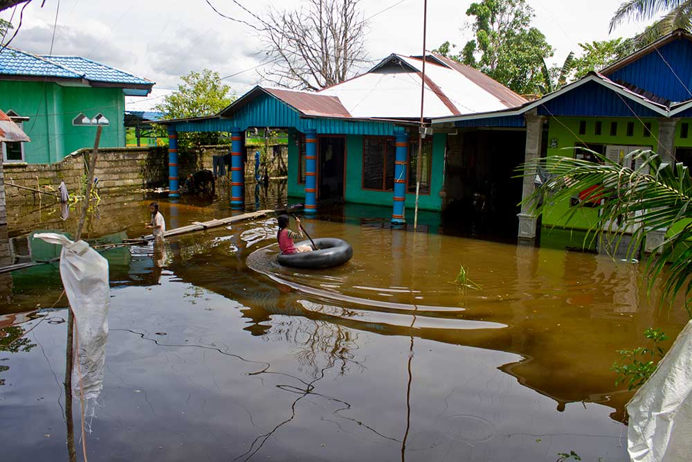  Permukiman Warga di Kalimantan Selatan Sudah Satu Bulan Terendam Banjir