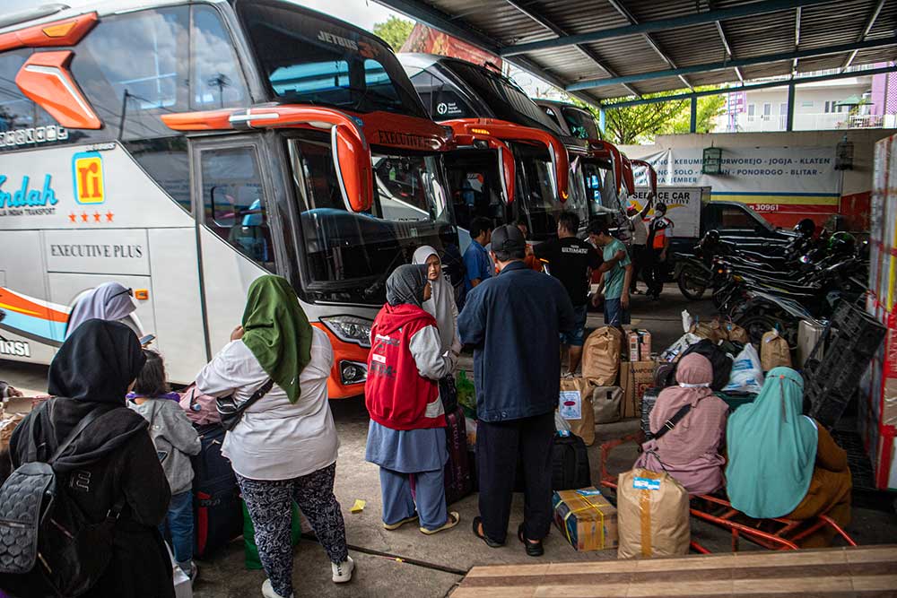  Warga di Palembang Memilih Mudik Lebih Awal Menggunakan Bus