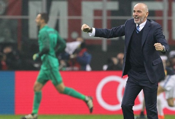 Stefano Pioli. Hasil Liga Champions: Pioli Tidak Mau Sesumbar Meski AC Milan Menang di Leg Pertama/ESPN