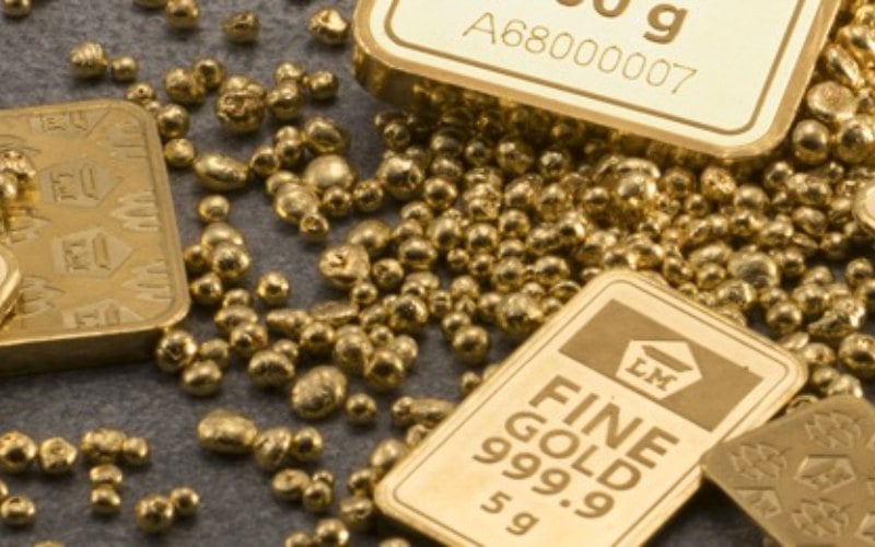 Emas batangan cetakan PT Aneka Tambang Tbk. Harga emas 24 karat Antam dalam sepekan terakhir mengalami lonjakan hingga menyentuh di atas Rp1 juta per gram./logammulia.com