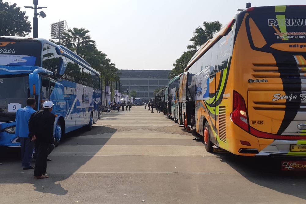  Puluhan Bus Mudik Gratis Lebaran 2023 BUMN Berangkat dari GBK Hari Ini