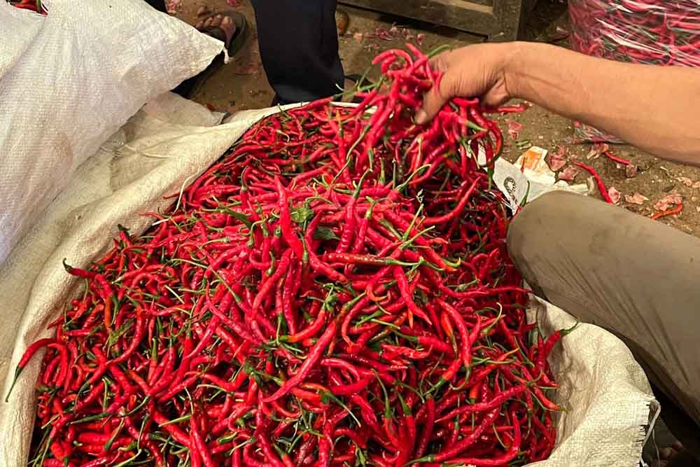  Puncak Mudik, Harga Cabai Merah di Kramat Jati Tembus Rp65.000 per Kg