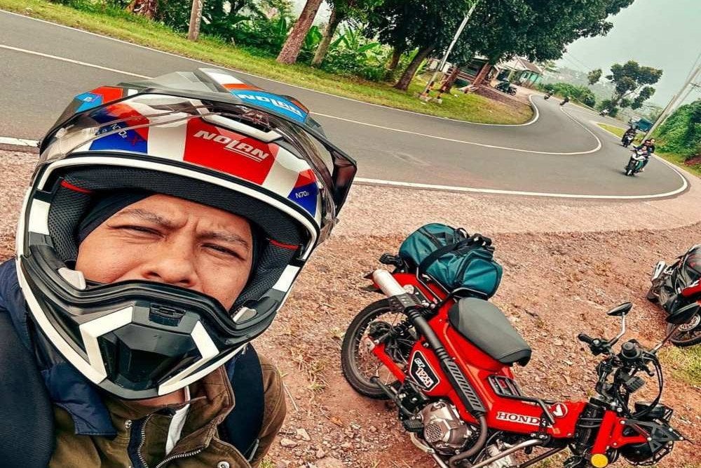 Ariel Noah mudik dengan Honda CT125/ Instagram @ArielNoah