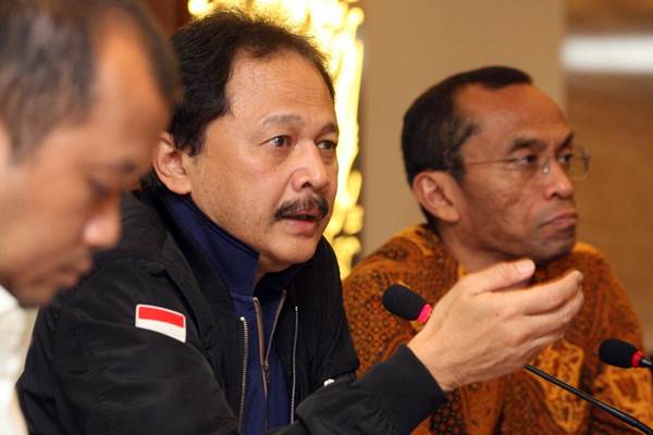Tito Sulistio memberikan penjelasan mengenai kondisi pasar modal, di Jakarta, Kamis (26/4/2018)./JIBI-Dedi Gunawan