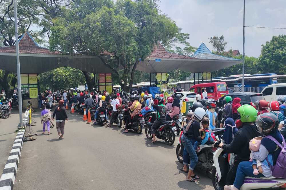  Ribuan Orang Padati Ragunan, Antreannya Bikin Ngelus Dada