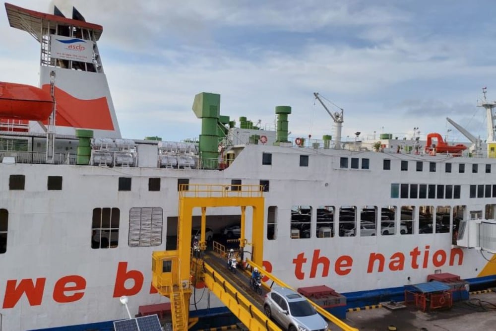 Kapal Ferry siap angkut pemudik lebaran 2023 melalui pelabuhan Merak menuju Pelabuhan Bakauheni.ANTARA/HO-ASDP rn