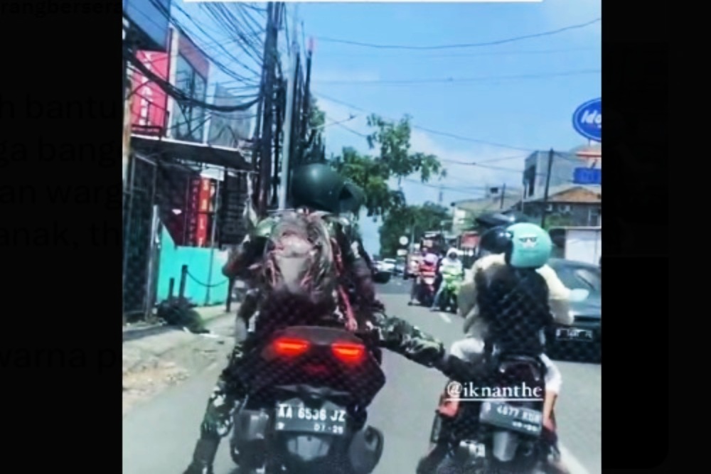  Kronologi Oknum TNI AU Tendang Pengendara Motor di Bekasi