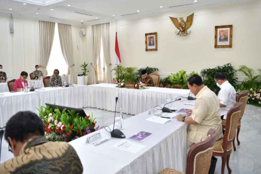  Menhan Prabowo dan Wapres Ma'ruf Amin Duduk Bareng Bahas KKB Papua