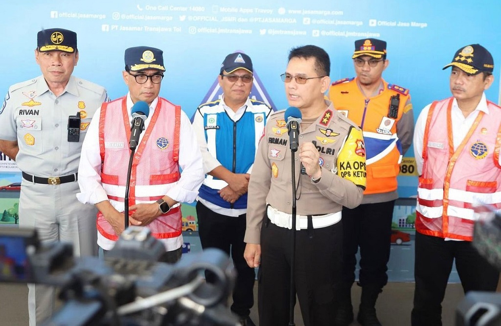  Kemenhub, Korlantas Polri dan Jasa Raharja Tinjau Kondisi Arus Balik Mudik