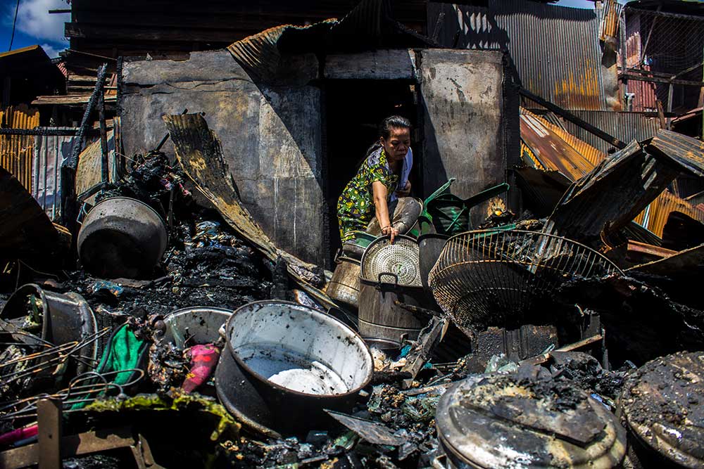  Kebakaran Permukiman Padat Penduduk di Kampung Gudang Banjarmasin