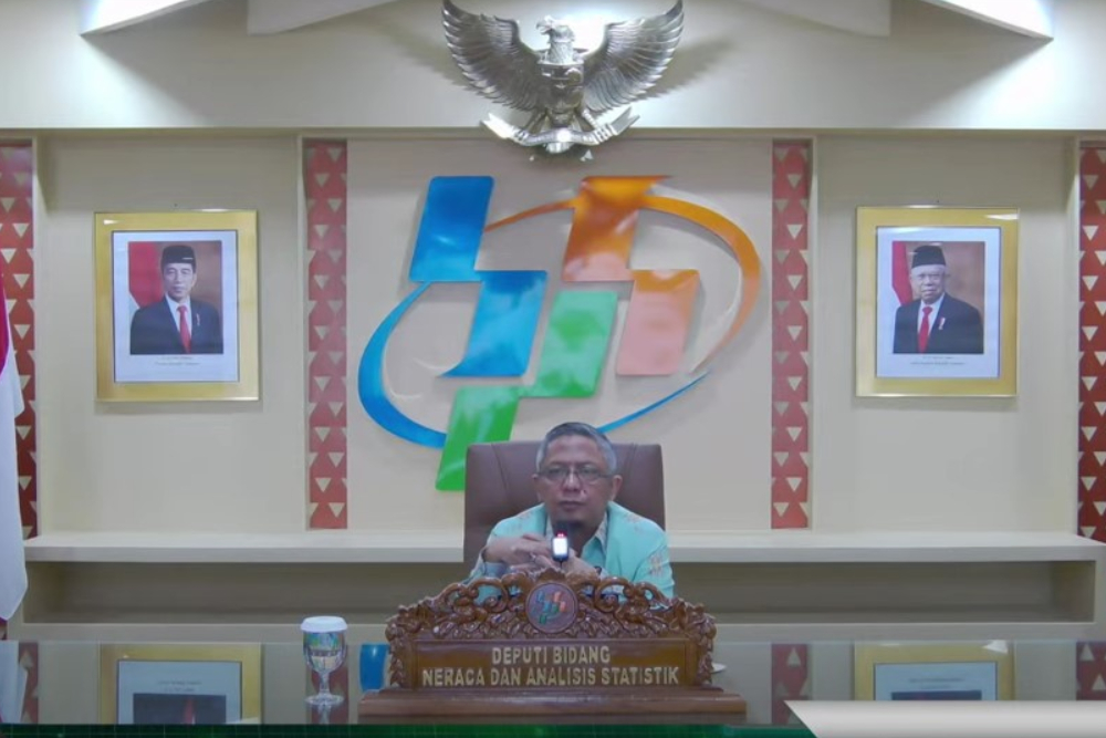 Deputi Bidang Neraca dan Analisis Statistik BPS Moh. Edy Mahmud menyampaikan data pertumbuhan ekonomi Indonesia kuartal I/2023/youtube BPS