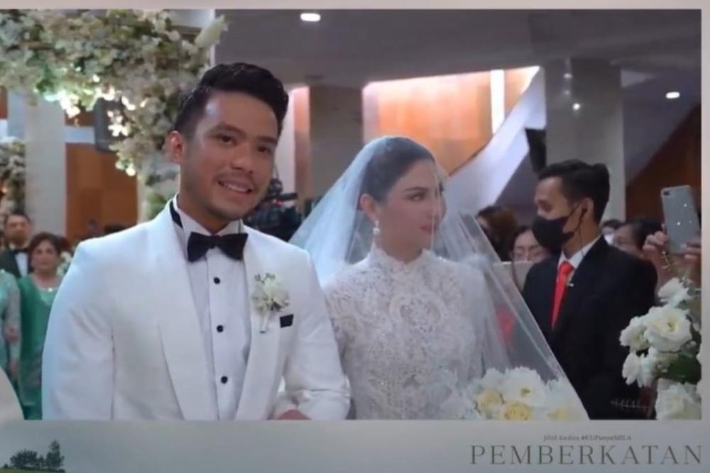 Pernikahan Yakup Hasibuan dan Jessica Mila/tangkapa layar - Novita Sari Simamora