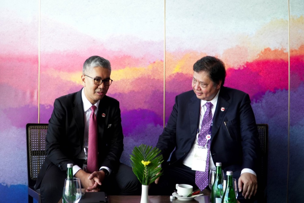  Airlangga Bertemu Menteri Malaysia, Bahas Kerja Sama CPO dan Karet