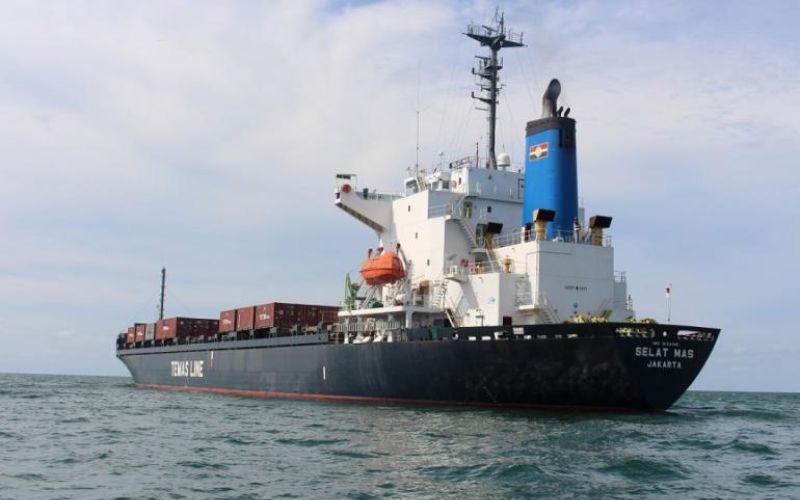 KM Selat Mas, kapal kontainer yang dikelola oleh PT Temas Tbk./temasline.com
