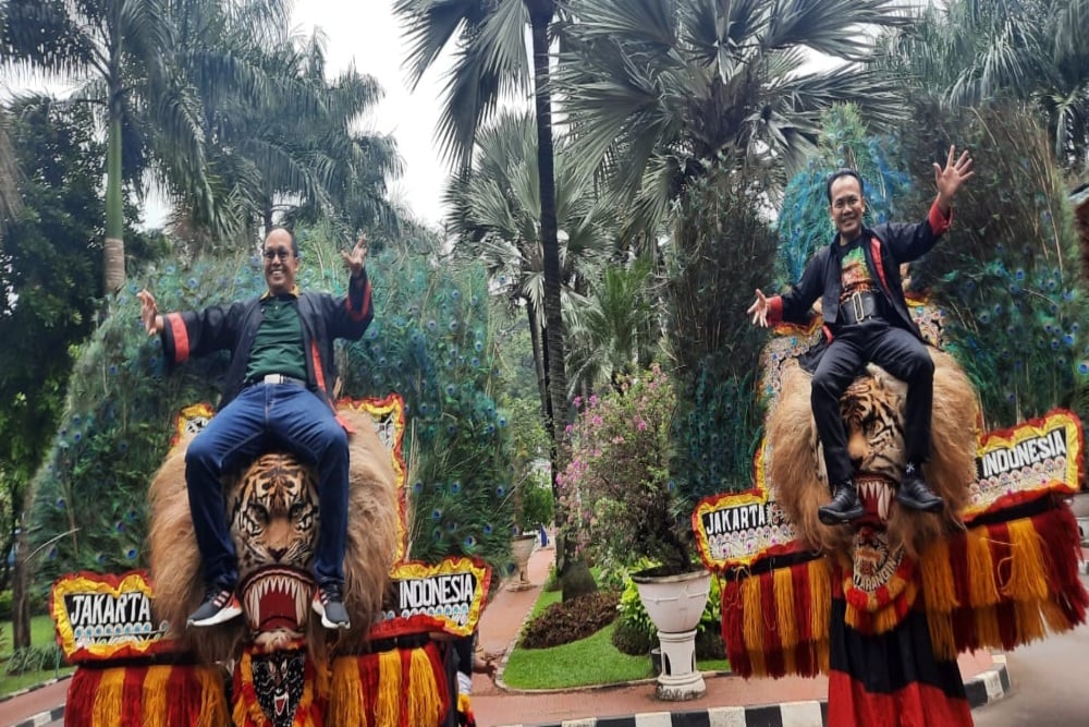  Potret Reog Ponorogo Goyang Lapangan Banteng, Siap-Siap Besok di TMII