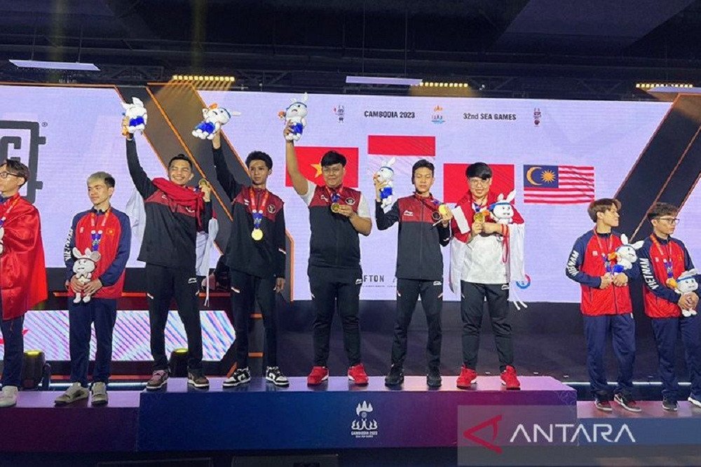 Timnas PUBG Mobile Indonesia meraih emas di Sea Games 2023/Antara.