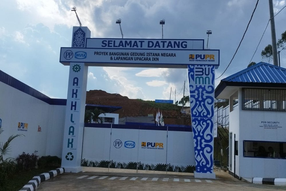 Proyek bangunan gedung istana negara dan lapangan upacara IKN Nusantara/Bisnis-Muhammad Ridwan