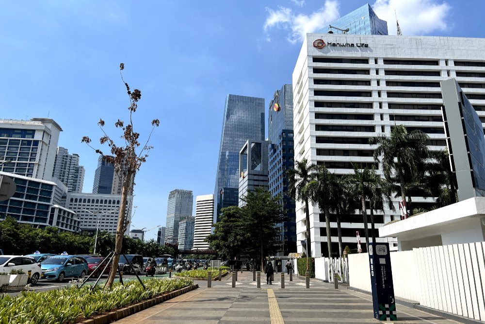 Gedung-gedung bertingkat di jalan Jenderal Sudirman, Jakarta Selatan. JIBI/Feni Freycinetia