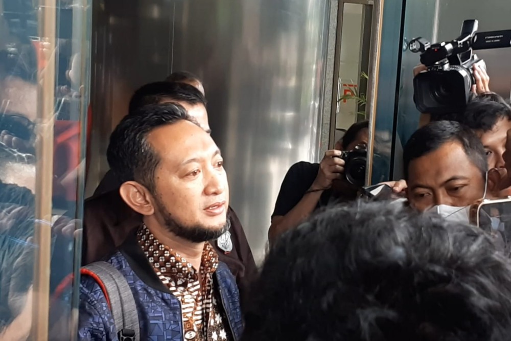 Eks Kepala Bea Cukai Makassar Andhi Pramono usai menjalani klarifikasi LHKPN pertama kali di KPK, Selasa (14/3/2023). JIBI/Dany Saputra.