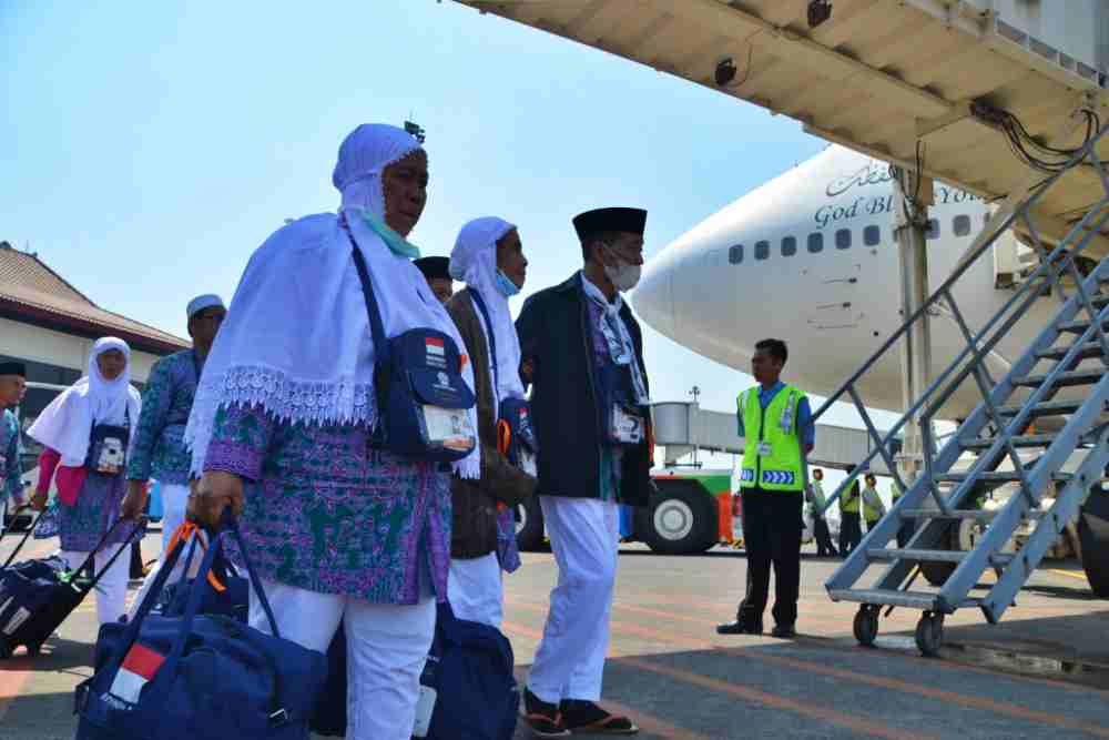 Calon jemaah haji Indonesia dari debarkasi Bandara Internasional Juanda./Dok. AP I