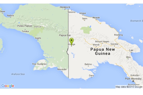 Kiunga, lokasi jatuhnya pesawat Sunbird Aviation Papua Nugini./stuff.co.nz-googlemaps