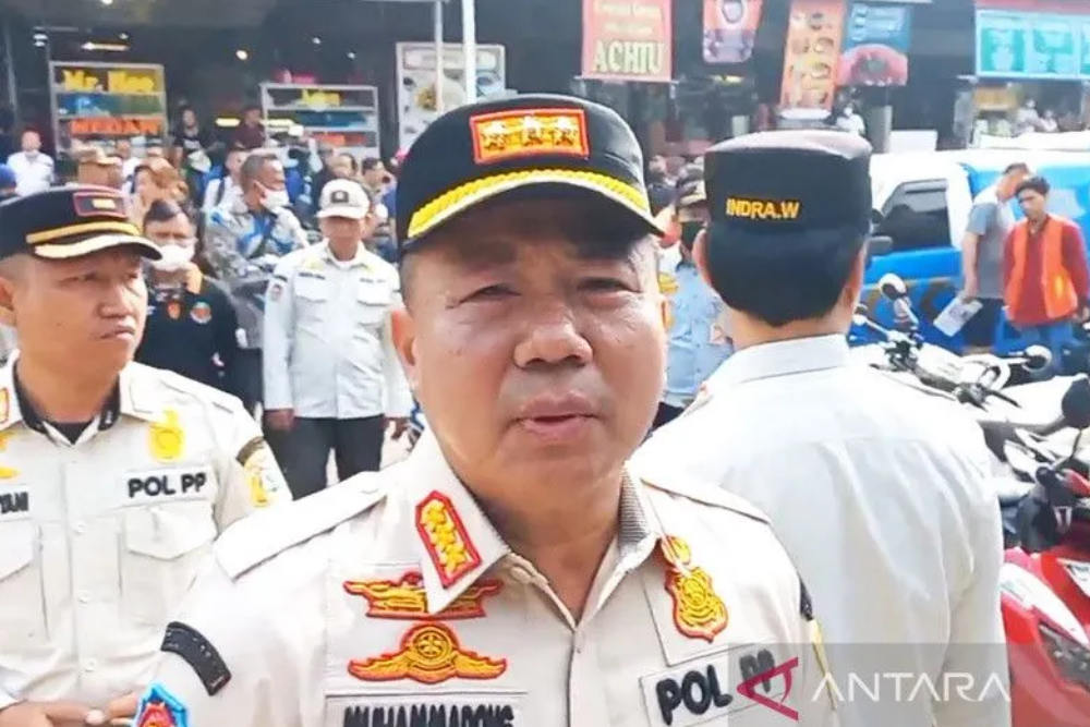 Kepala Satuan Polisi Pamong Praja Jakarta Utara Muhammadong di Pluit/Antara