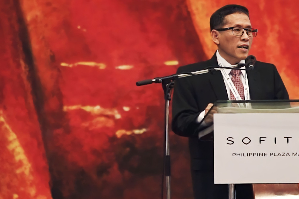 Direktur Utama PT Krakatau Steel (Persero) Tbk Purwono Widodo dalam acara 2023 SEAISI Conference & Exhibition di Manila, Filipina pada Senin (22/5/2023). /KRAS