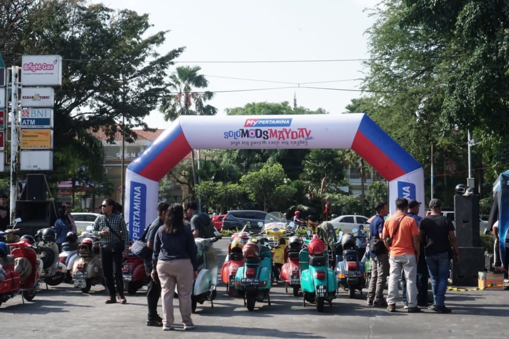  Gelar Konvoi Vespa, Pertamina Hadir Dalam MyPertamina Solo Mods Mayday 2023