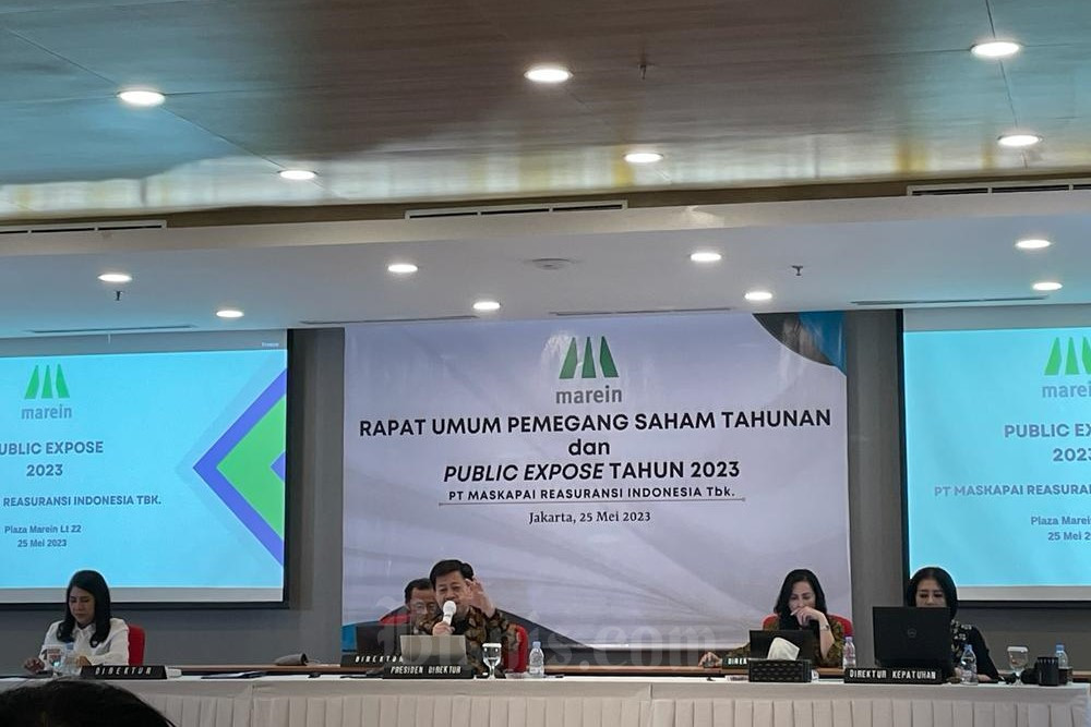 Rapat Umum Pemegang Saham Tahunan (RUPST) dan Public Expose Tahun 2023 di Plaza Marein, Jakarta, Kamis (25/5/2023)/ Bisnis - Rika Anggraeni