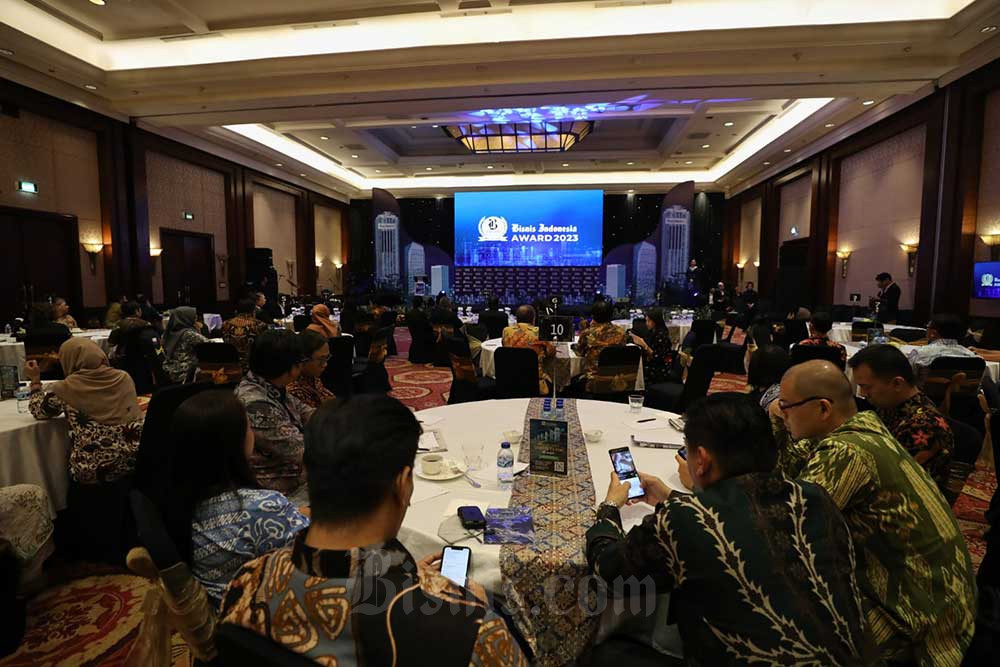 Suasana saat berlangsungnya acara Bisnis Indonesia Award (BIA) 2023 di Jakarta, Rabu (31/5/2023). Bisnis/Eusebio Chrysnamurti
