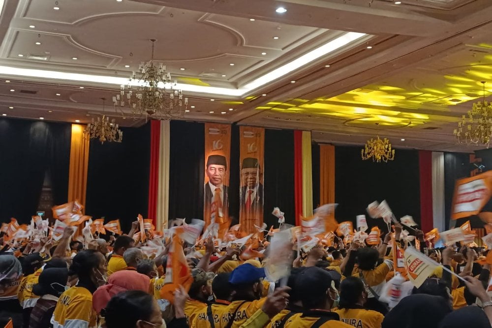 Ketum Hanura Dukung Jokowi Soal Cawe-cawe Politik di Pilpres 2024. Perayaan Hari Ulang Tahun Ke-16 Partai Hati Nurani Rakyat (HANURA) di Jakarta Convention Center, Rabu (21/12/2022)./Istimewa