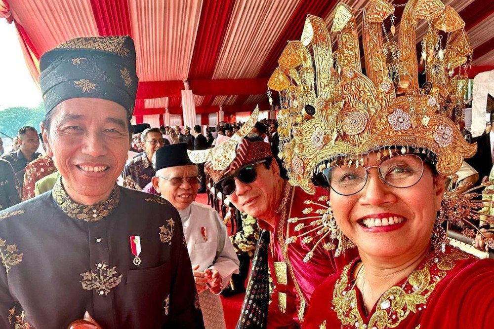  Momen Sri Mulyani Swafoto Bareng Jokowi hingga Megawati di Hari Lahir Pancasila