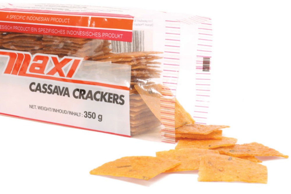 Ilustrasi Maxi Cassava Crackers, salah satu produk calon emiten pendatang PT Maxindo Karya Anugerah Tbk (MAXI). / Dok. Perseroan