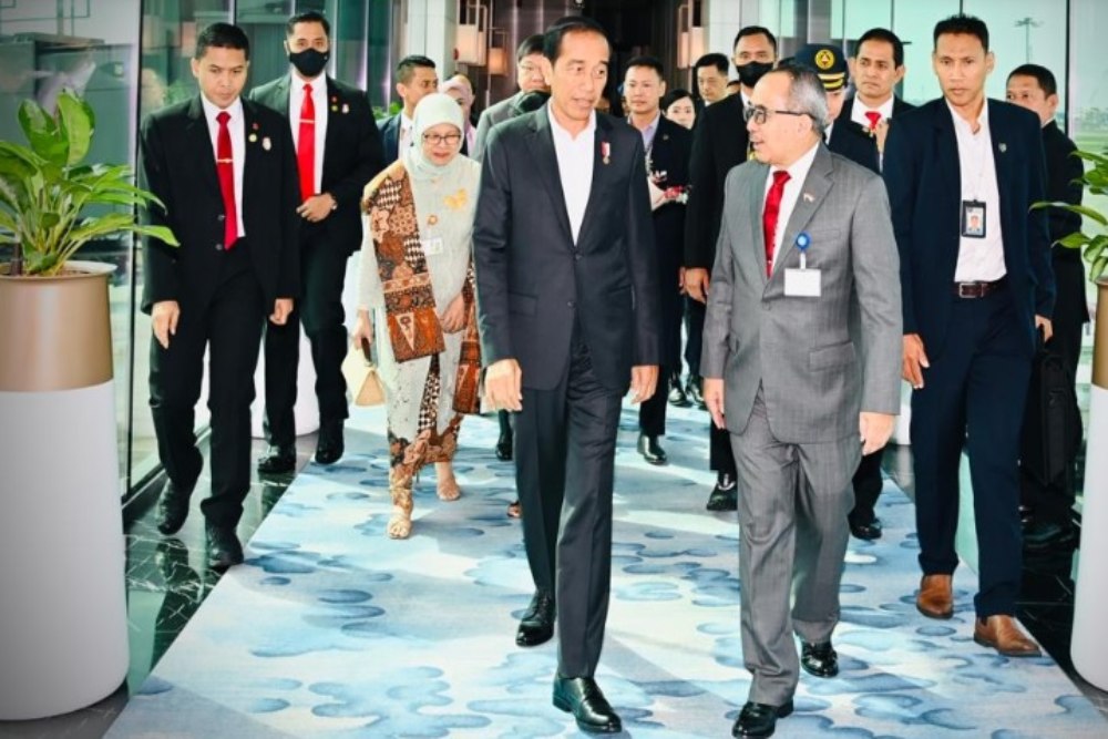 Presiden Joko Widodo (Jokowi) sempat bertanya sosok yang akan memenangkan Pilpres 2024 pada acara Ecosperity Week 2023 yang digelar oleh Temasek Foundation./Sekab