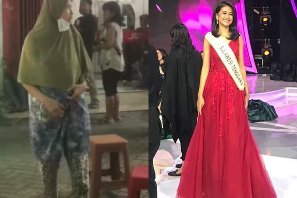  Beda Banget! Viral Peserta Miss Indonesia 2018 Kini Jadi Emak-Emak Berdaster