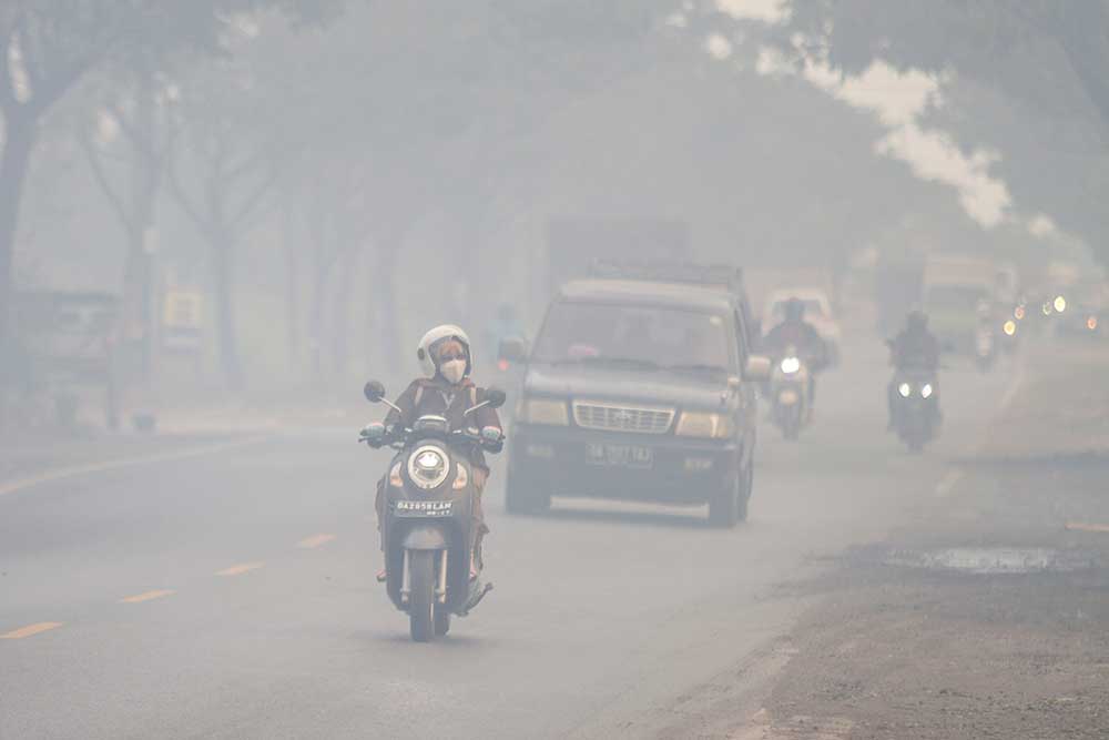  Kabut Asap Dari Kebakaran Hutan dan Lahan Mulai Meluas di Kalsel